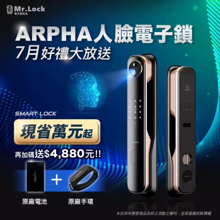 電子鎖先生7月主打星 6 arpha face unlock