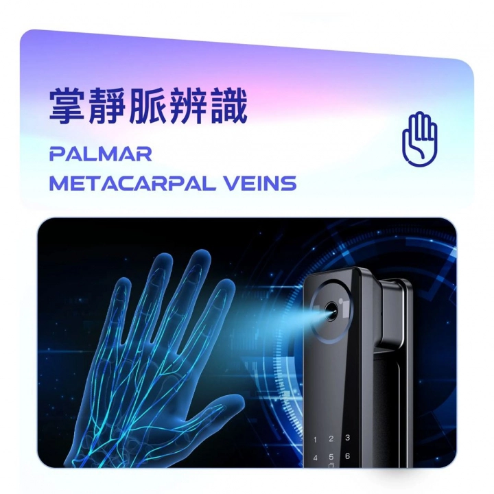 Arpha X6 人臉辨識電子鎖 | 3D 人臉+掌靜脈辨識,0.8 秒無感開門 3 大門電子鎖推薦